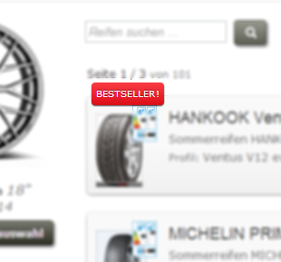 Bestseller für Reifengrößen