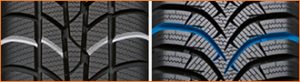 Rillen gegen Schneewasser Hankook W452 icept RS2