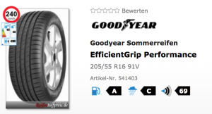 Goodyear Efficientgrip Sommerreifen Goodyear Efficientgrip Performance